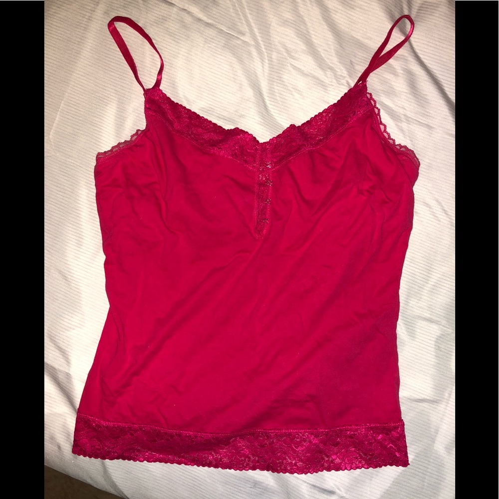 Fushia camisole with built in bra